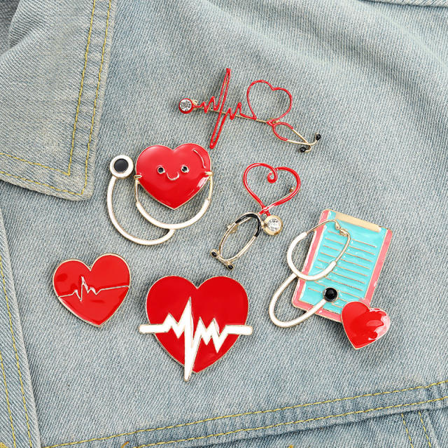 Creative enamel nurse doctor brooch pins