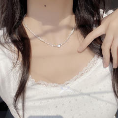 925 sterling silver baroque pearl bead choker necklace for women