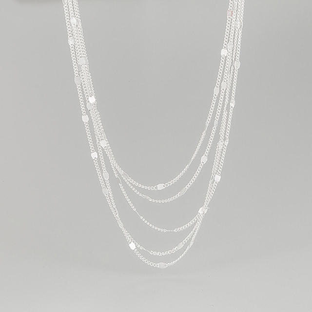 925 sterling silver dainty layer women necklace