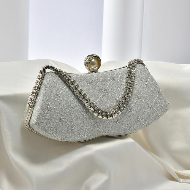 Personality pattern diamond handle women evening bag