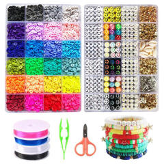 Hot sale colorful clay beads diy bracelet jewelry set