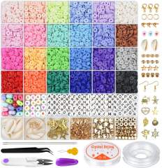 Hot sale colorful clay beads diy bracelet jewelry set