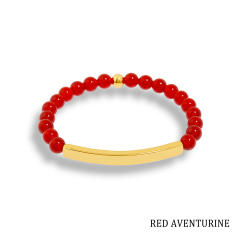 Hot sale natual stone bead stainless steel bar bracelet