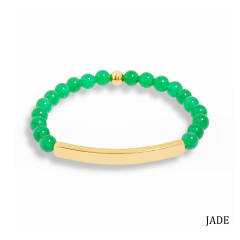 Hot sale natual stone bead stainless steel bar bracelet