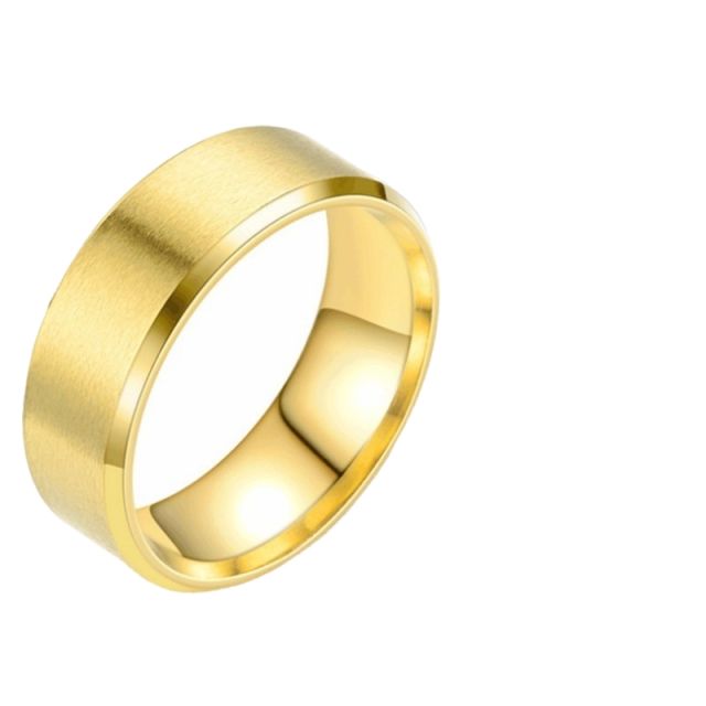 Simple easy match frost stainless steel rings band for men