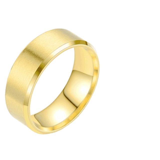 Simple easy match frost stainless steel rings band for men