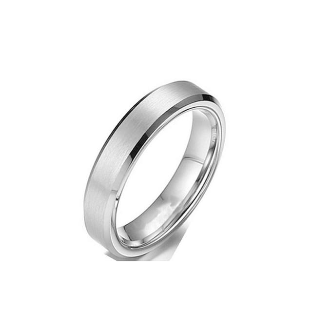 Simple easy match frost stainless steel rings band for men