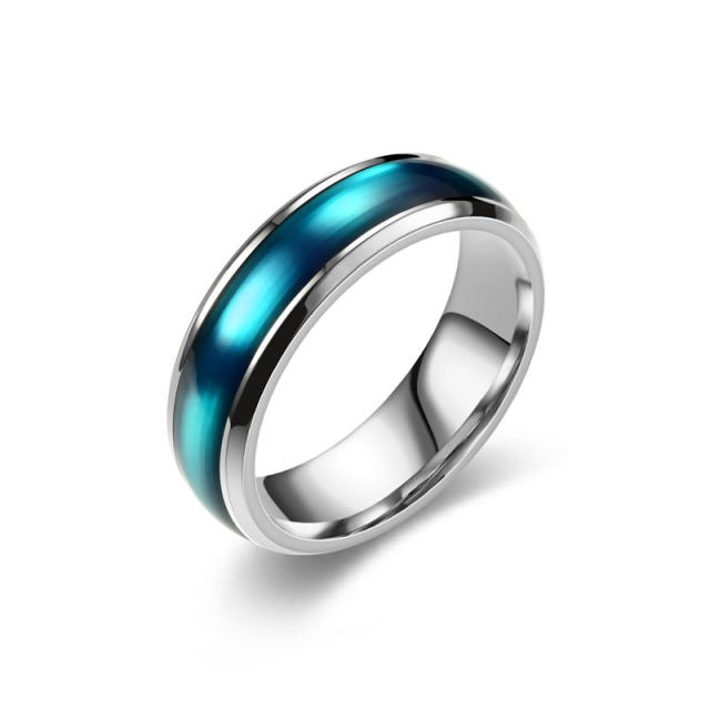 Personality color enamel stainless steel rings band