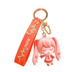 Cartoon Hatsune Miku PVC cute keychain