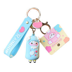 Cartoon alpaca design cute keychain