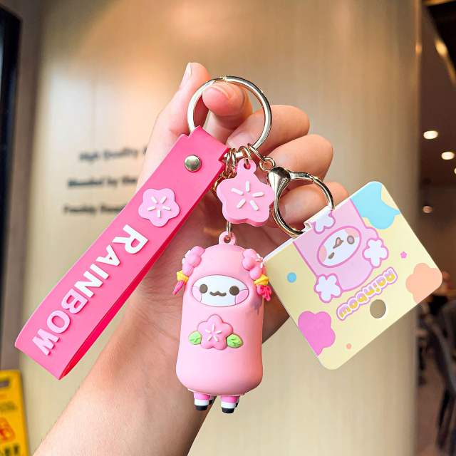 Cartoon alpaca design cute keychain