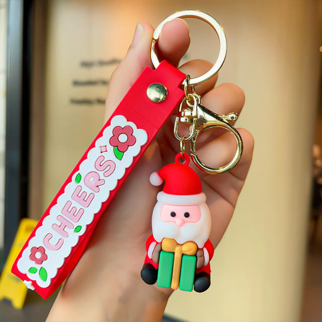 Christmas series PVC keychain