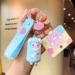 Cartoon alpaca design cute keychain