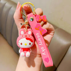 Cartoon Hatsune Miku PVC cute keychain