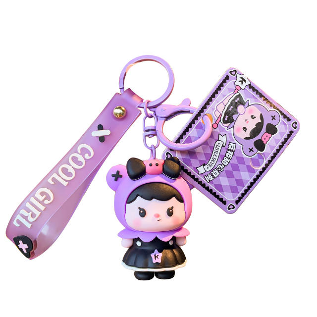 Purple color sweet cartoon keychain