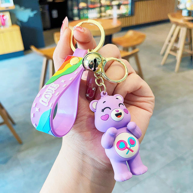 Heart bear cartoon cute keychain