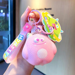 Cartoon little monster decompression toys keychain