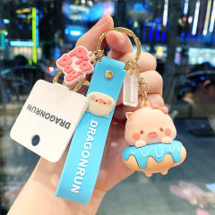 Sweet cartoon pink pig cute keychain