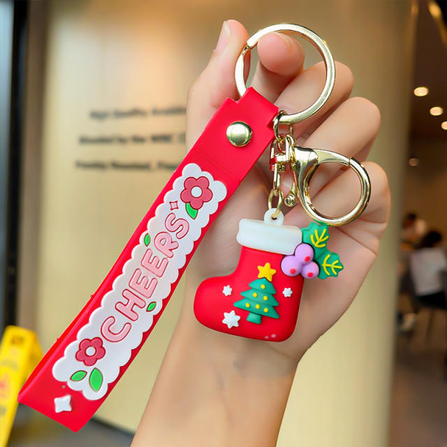 Christmas series PVC keychain