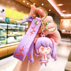 Cartoon Hatsune Miku PVC cute keychain