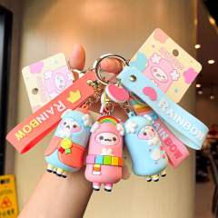 Cartoon alpaca design cute keychain