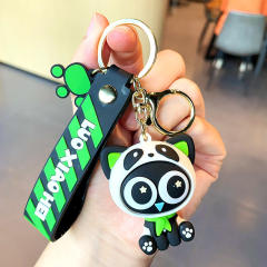 Cute cartoon cat gift box keychain