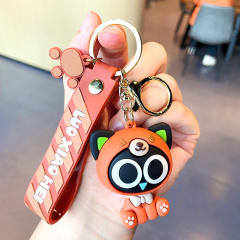 Cute cartoon cat gift box keychain