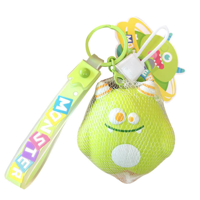 Cartoon little monster decompression toys keychain