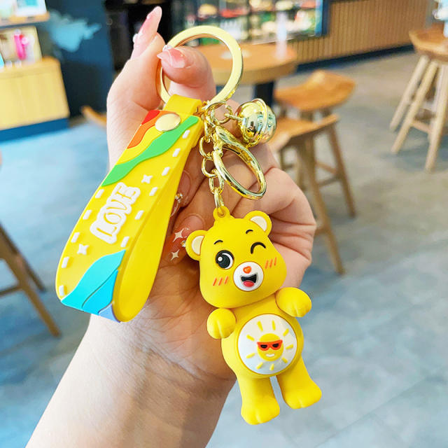 Heart bear cartoon cute keychain
