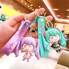 Cartoon Hatsune Miku PVC cute keychain