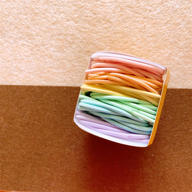 Candy color basic hair ties set for kids