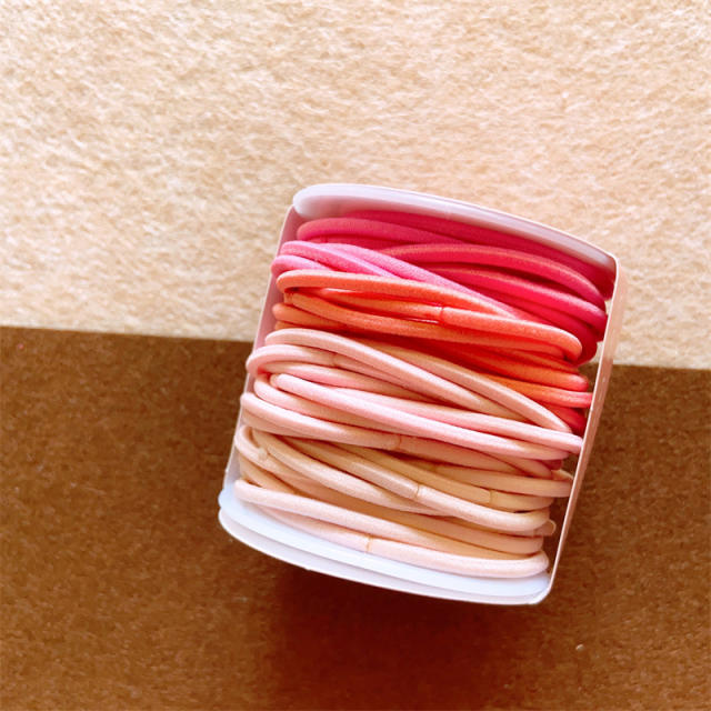 Candy color basic hair ties set for kids