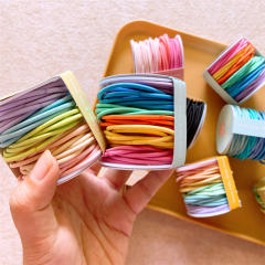 Candy color basic hair ties set for kids