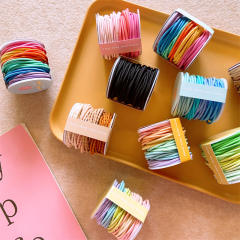 Candy color basic hair ties set for kids