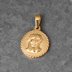 18KG stainless steel portrait coin pendant for necklace