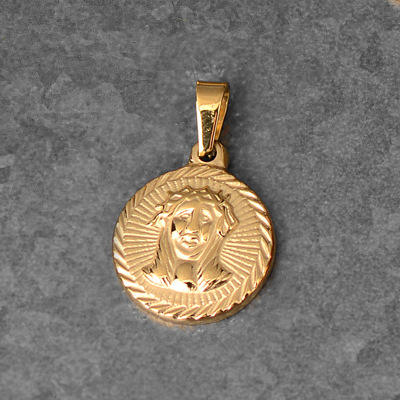 18KG stainless steel portrait coin pendant for necklace