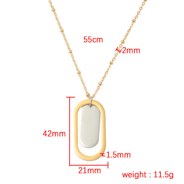 Hot sale dog tag pendant stainless steel necklace