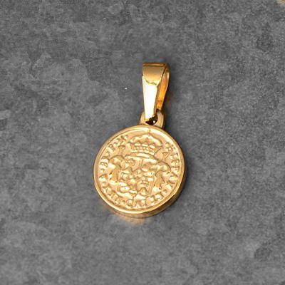 18KG stainless steel portrait coin pendant for necklace