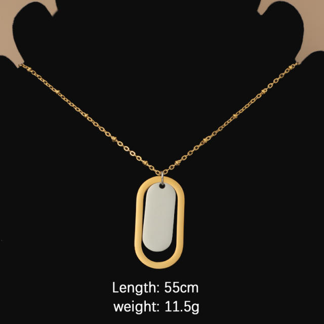 Hot sale dog tag pendant stainless steel necklace