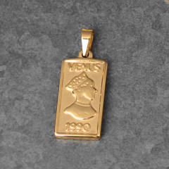 18KG stainless steel portrait coin pendant for necklace