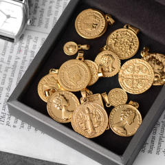 18KG stainless steel portrait coin pendant for necklace