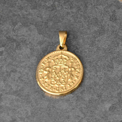 18KG stainless steel portrait coin pendant for necklace