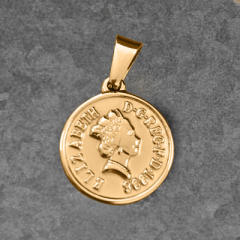 18KG stainless steel portrait coin pendant for necklace