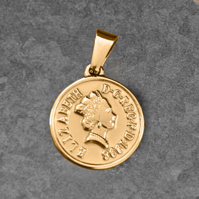 18KG stainless steel portrait coin pendant for necklace