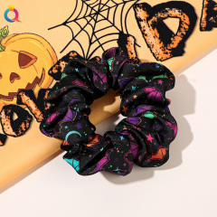 Halloween series pumkin ghoast bat pattern scrunchies