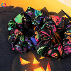 Halloween series pumkin ghoast bat pattern scrunchies