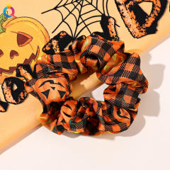 Halloween series pumkin ghoast bat pattern scrunchies