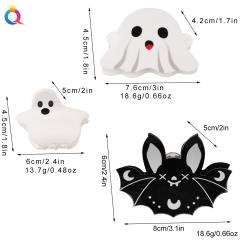 Funny halloween pumkin ghost hair claw clips