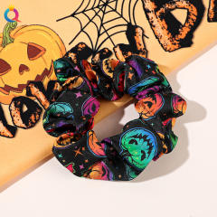 Halloween series pumkin ghoast bat pattern scrunchies