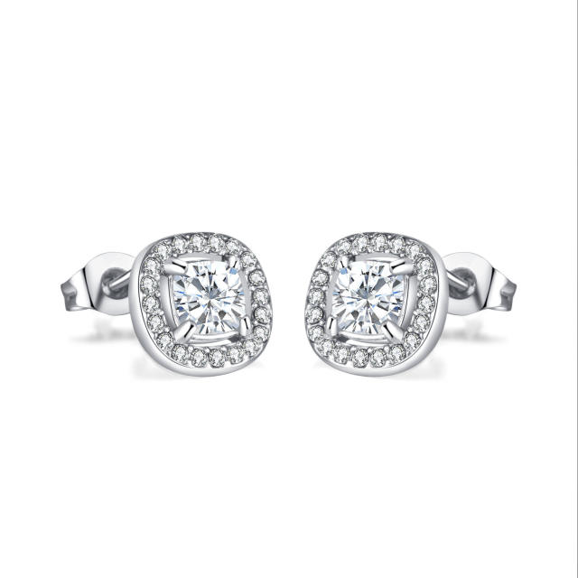 Classic diamond stainless steel necklace set wedding jewelry